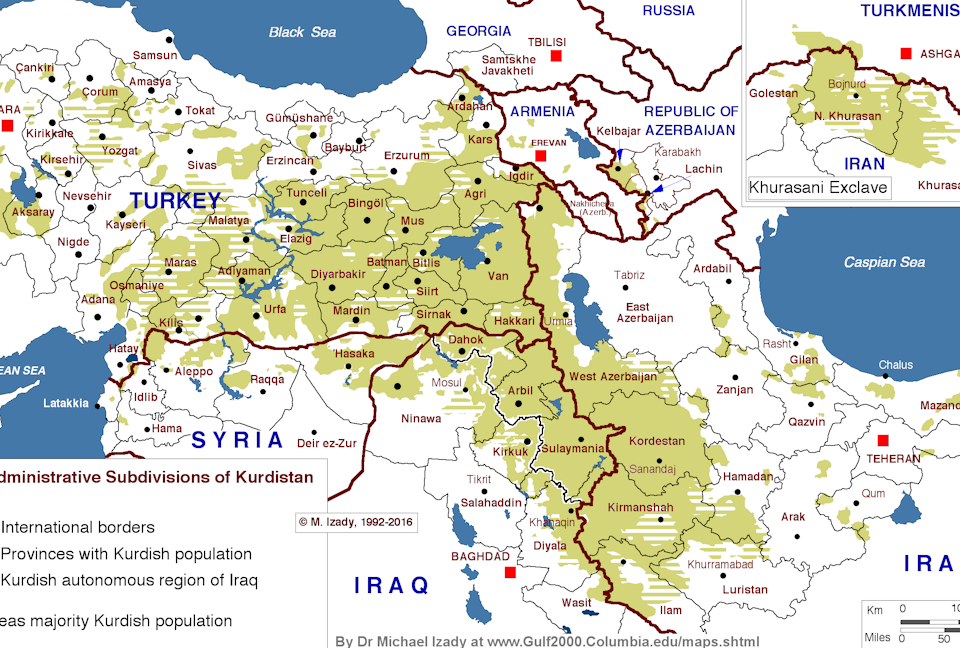 MAP OF KURDISTAN